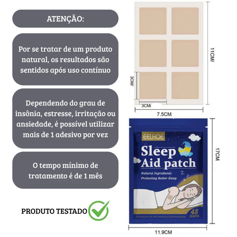 Adesivo de Melatonina Relaxante Para Sono